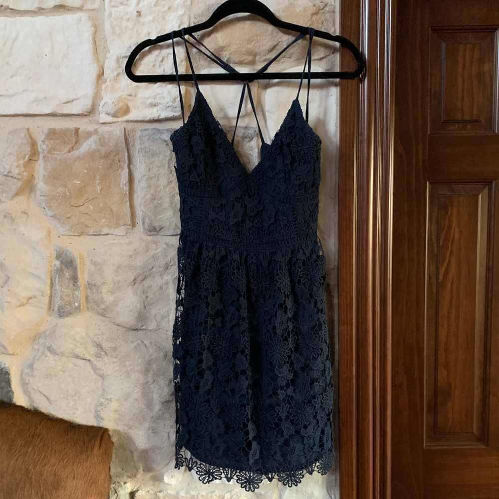 Navy lace dress